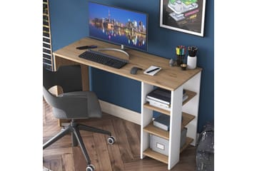 Caeton Skrivbord 45x120 cm - Rödfärgat trä/Vit - Möbler - Bord & matgrupp - Kontorsbord - Skrivbord