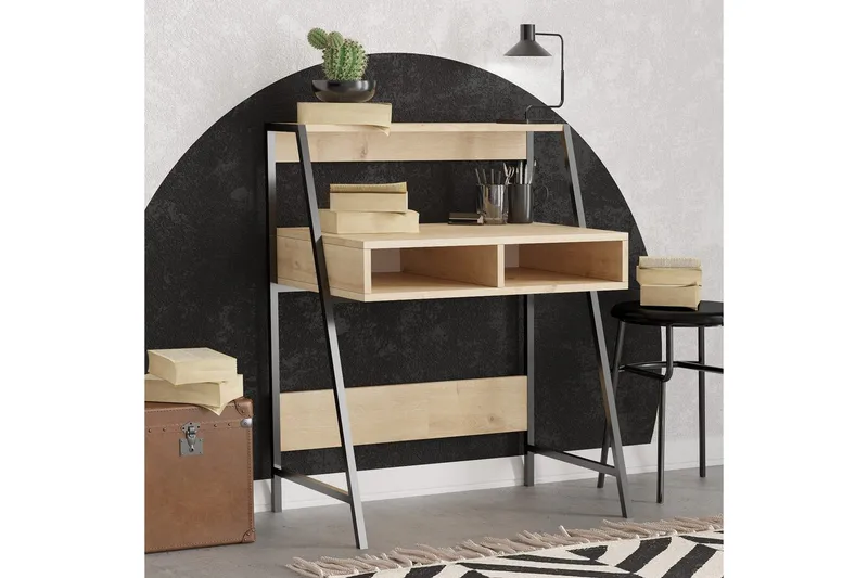 Chass Skrivbord 50x79 cm - Ek/Svart - Möbler - Bord & matgrupp - Kontorsbord - Skrivbord