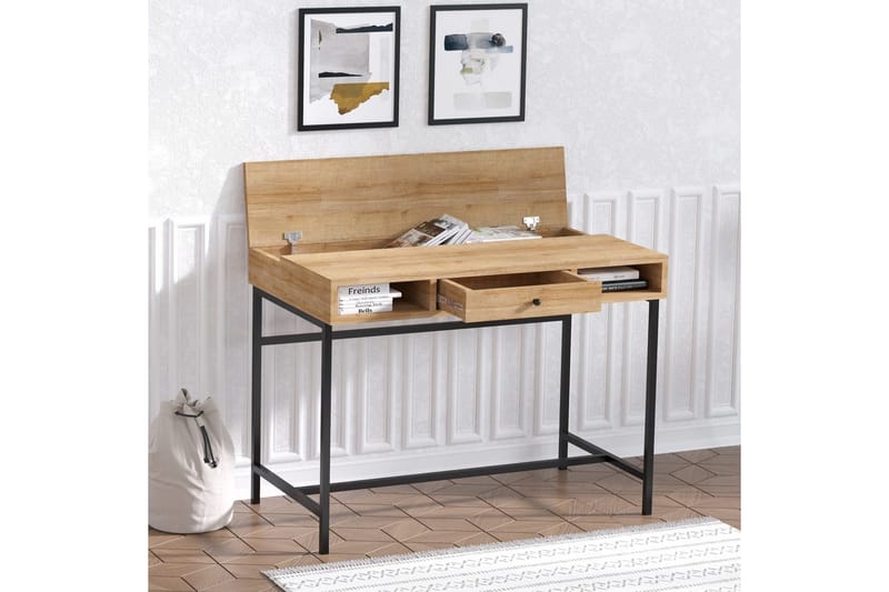 Cladells Skrivbord 60x100 cm - Ek/Svart - Möbler - Bord & matgrupp - Kontorsbord - Skrivbord