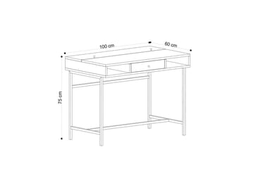 Cladells Skrivbord 60x100 cm - Ek/Svart - Möbler - Bord & matgrupp - Kontorsbord - Skrivbord