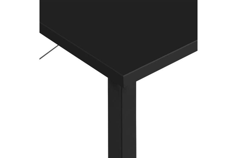 Datorbord svart 80x40x72 cm MDF och metall - Svart - Skrivbord - Datorbord