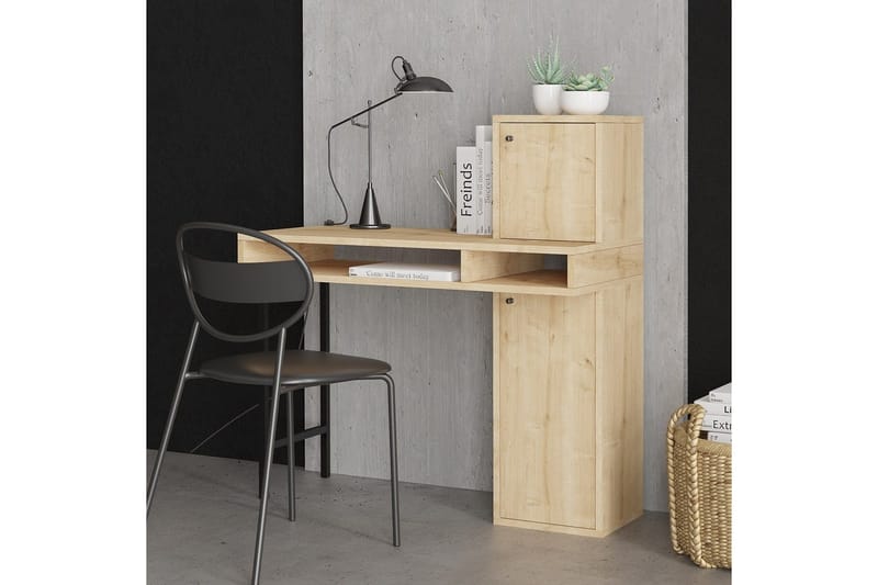 Dora Skrivbord 45x102 cm - Svart/Mediumfärgat trä - Möbler - Bord & matgrupp - Kontorsbord - Skrivbord