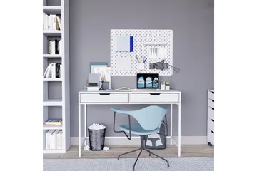 Durusu Skrivbord 55x120 cm med Lådor i Trä med Metallstativ - Vit - Möbler - Bord & matgrupp - Kontorsbord - Skrivbord
