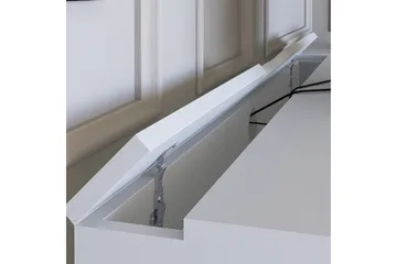 Durusu Skrivbord 55x120 cm med Lådor i Trä med Metallstativ - Vit - Möbler - Bord & matgrupp - Kontorsbord - Skrivbord