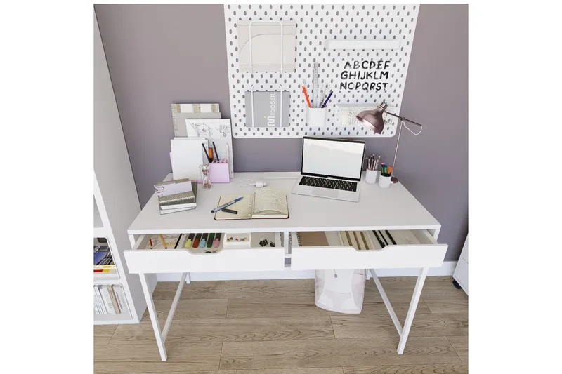 Durusu Skrivbord 55x120 cm - Vit - Möbler - Bord & matgrupp - Kontorsbord - Skrivbord
