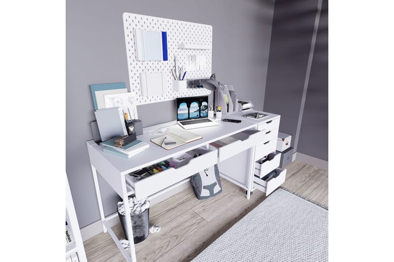 Durusu Skrivbord 55x120 cm - Vit - Möbler - Bord & matgrupp - Kontorsbord - Skrivbord