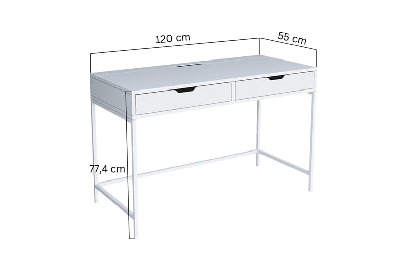 Durusu Skrivbord 55x120 cm - Vit - Möbler - Bord & matgrupp - Kontorsbord - Skrivbord