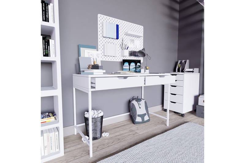 Durusu Skrivbord 55x120 cm - Vit - Möbler - Bord & matgrupp - Kontorsbord - Skrivbord