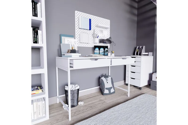 Durusu Skrivbord 55x120 cm - Vit - Möbler - Bord & matgrupp - Kontorsbord - Skrivbord