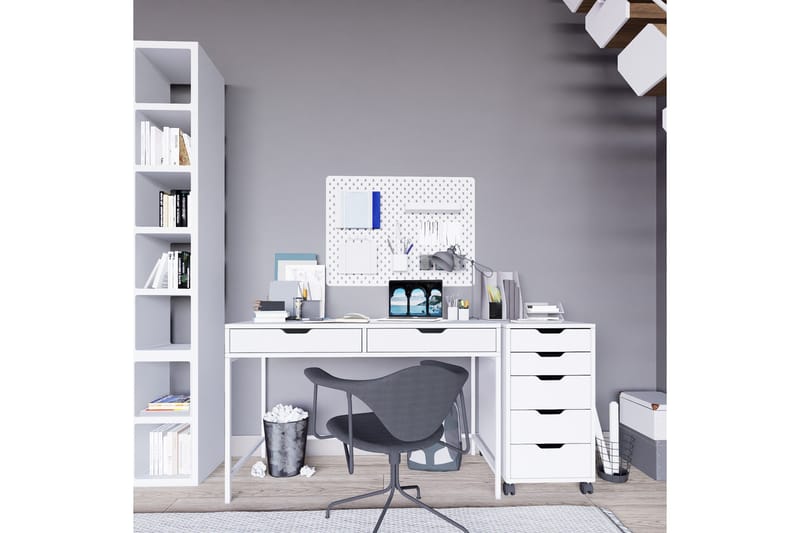 Durusu Skrivbord 55x120 cm, Vit