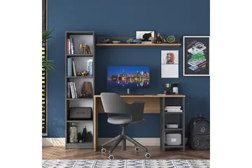 Eireann Skrivbord 45x160 cm - Valnöt/Antracit - Möbler - Bord & matgrupp - Kontorsbord - Skrivbord