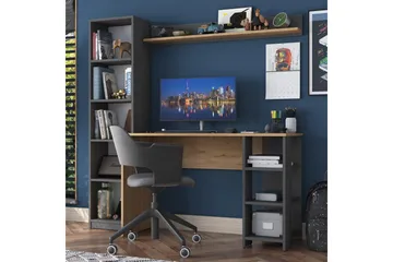 Eireann Skrivbord 45x160 cm - Valnöt/Antracit - Möbler - Bord & matgrupp - Kontorsbord - Skrivbord