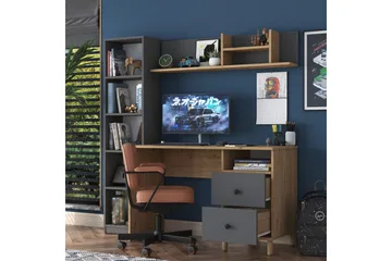 Eireann Skrivbord 50x120 cm - Valnöt/Antracit - Möbler - Bord & matgrupp - Kontorsbord - Skrivbord