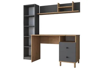 Eireann Skrivbord 50x120 cm - Valnöt/Antracit - Möbler - Bord & matgrupp - Kontorsbord - Skrivbord