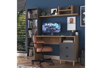 Eireann Skrivbord 50x120 cm - Valnöt/Antracit - Möbler - Bord & matgrupp - Kontorsbord - Skrivbord