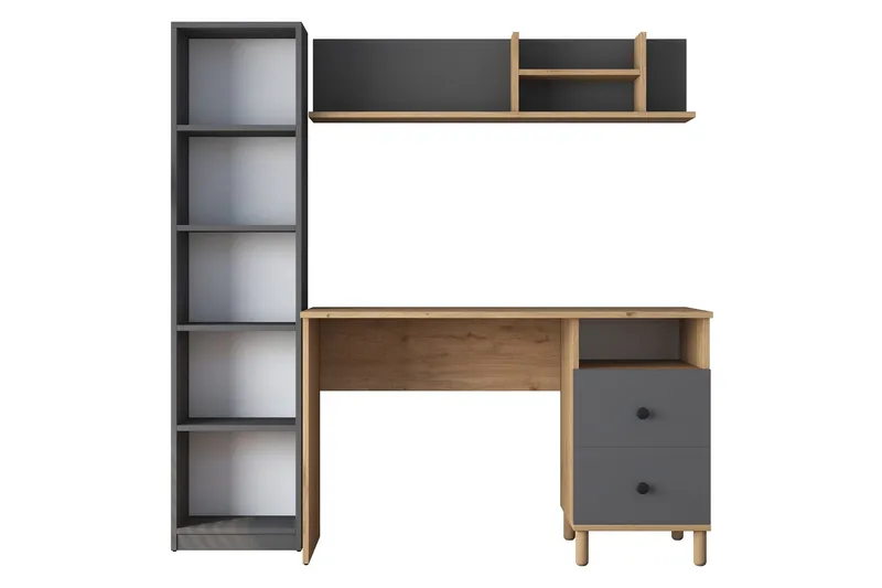 Eireann Skrivbord 50x120 cm, Valnöt/Antracit