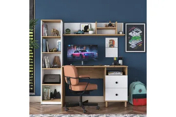 Eireann Skrivbord 50x120 cm - Valnöt/Vit - Möbler - Bord & matgrupp - Kontorsbord - Skrivbord