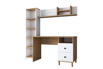 Eireann Skrivbord 50x120 cm - Valnöt/Vit - Möbler - Bord & matgrupp - Kontorsbord - Skrivbord