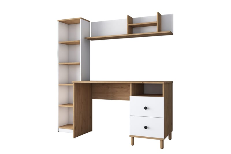 Eireann Skrivbord 50x120 cm - Valnöt/Vit - Möbler - Bord & matgrupp - Kontorsbord - Skrivbord