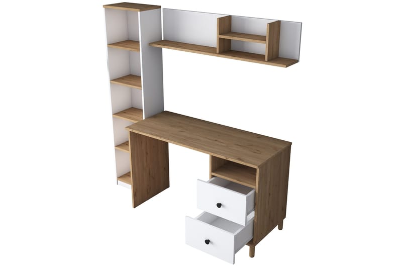 Eireann Skrivbord 50x120 cm - Valnöt/Vit - Möbler - Bord & matgrupp - Kontorsbord - Skrivbord