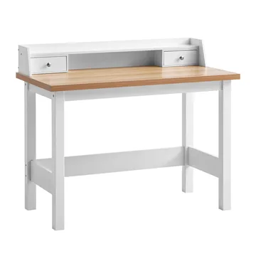 Eliara Skrivbord 106 cm - Vit och eklook - Möbler - Bord & matgrupp - Kontorsbord - Skrivbord
