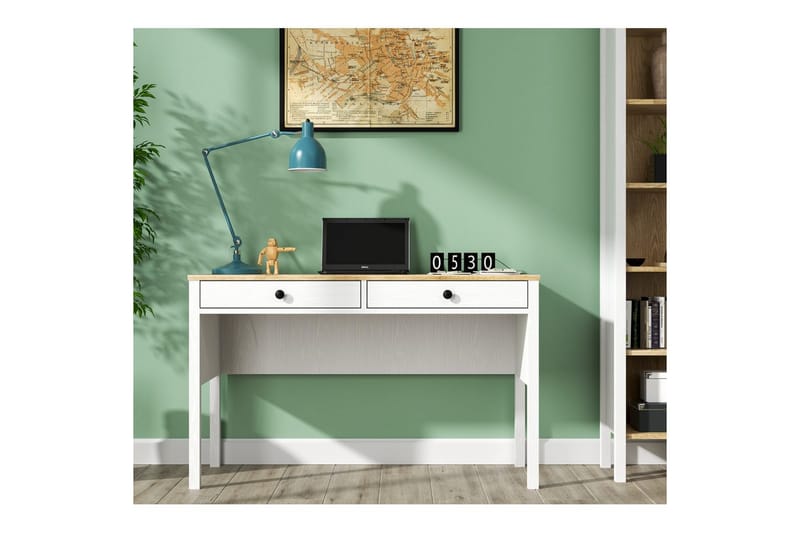 Erlen Skrivbord 60x120 cm - Natur/Vit - Möbler - Bord & matgrupp - Kontorsbord - Skrivbord