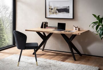 Fenaro Skrivbord 180x90 cm Industriell stil - Ljust gyllenbrun och mattsvart - Möbler - Bord & matgrupp - Kontorsbord - Skrivbord