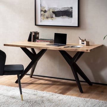 Fenaro Skrivbord 180x90 cm Industriell stil - Ljust gyllenbrun och mattsvart - Möbler - Bord & matgrupp - Kontorsbord - Skrivbord