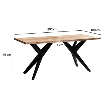 Fenaro Skrivbord 200x100 cm Industriell stil - Ljust gyllenbrun och mattsvart - Möbler - Bord & matgrupp - Kontorsbord - Skrivbord