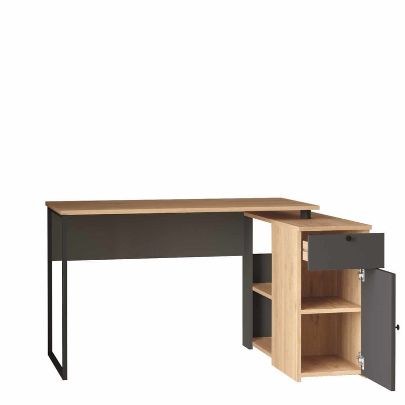 Fenvik Skrivbord 129,8x70x90 cm - Naturlig och antracit - Möbler - Bord & matgrupp - Kontorsbord - Skrivbord