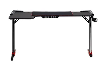 Areni Gamingbord LED-ljus 140 cm med Mugg- & Hörlurshållare - Svart - Möbler - Bord & matgrupp - Kontorsbord - Gamingbord