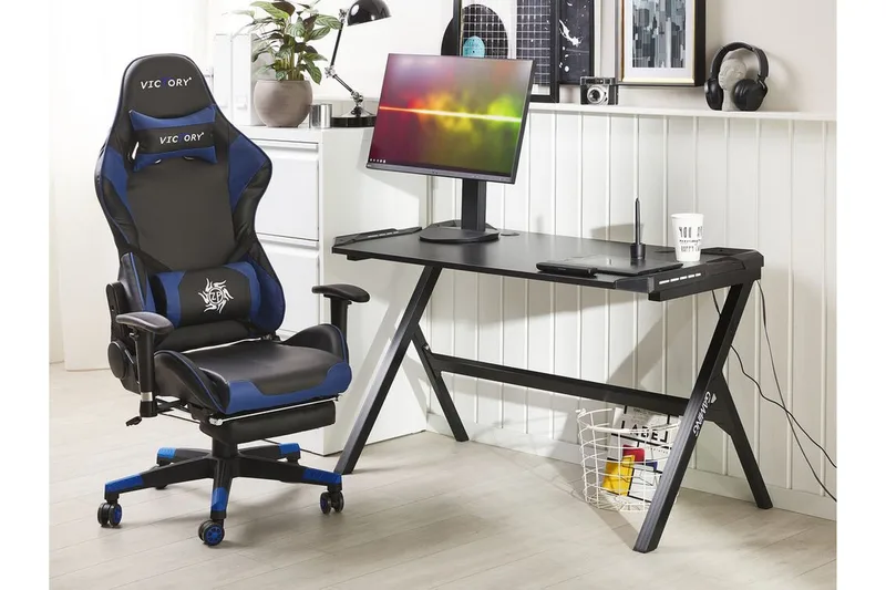 Danvers Gamingbord 120 cm med LED-belysning - Svart/Grå - Möbler - Bord & matgrupp - Kontorsbord - Gamingbord