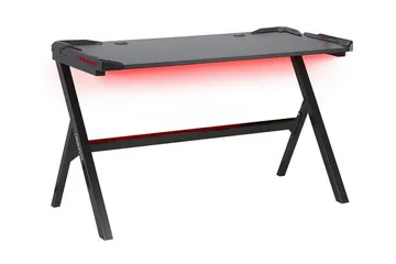 Danvers Gamingbord 120 cm med LED-belysning - Svart/Grå - Möbler - Bord & matgrupp - Kontorsbord - Gamingbord