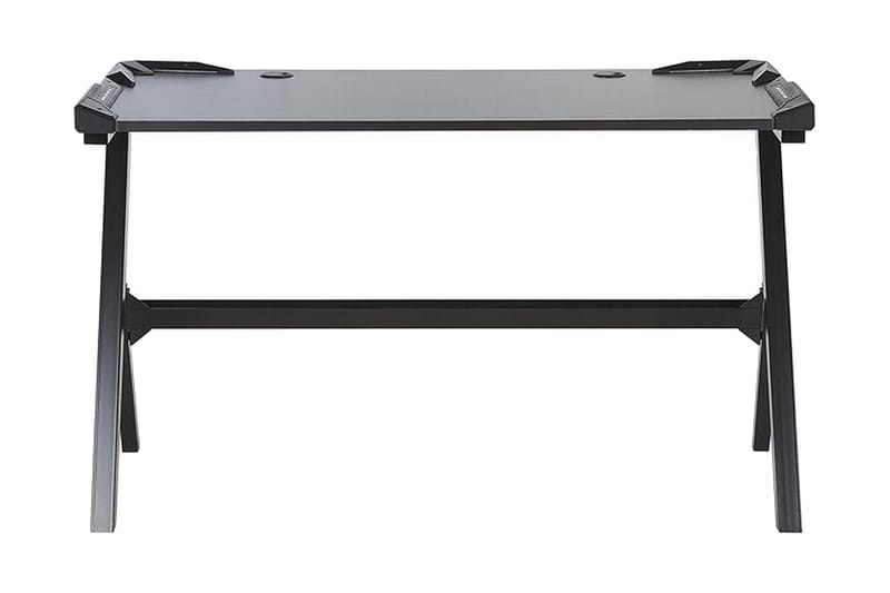 Danvers Gamingbord 120 cm med LED-belysning, Svart/Grå