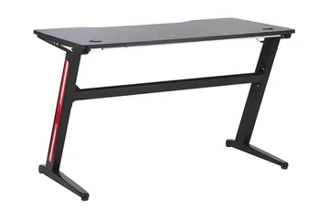 Darfur Gamingbord 120 cm med LED-belysning - Grå/Svart - Möbler - Bord & matgrupp - Kontorsbord - Gamingbord