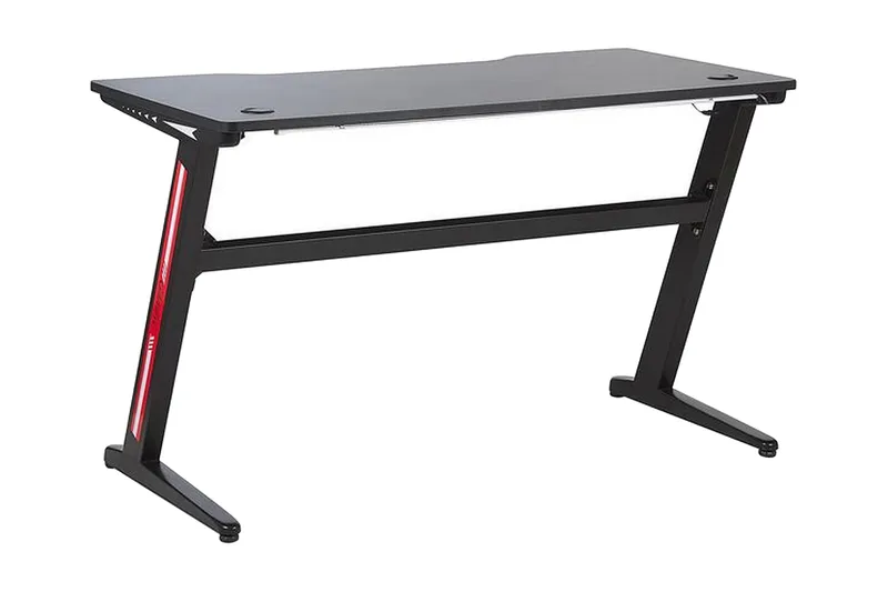 Darfur Gamingbord 120 cm med LED-belysning - Grå/Svart - Möbler - Bord & matgrupp - Kontorsbord - Gamingbord