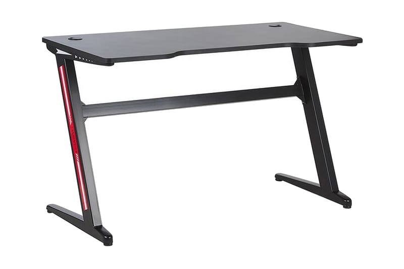 Darfur Gamingbord 120 cm med LED-belysning - Grå/Svart - Möbler - Bord & matgrupp - Kontorsbord - Gamingbord