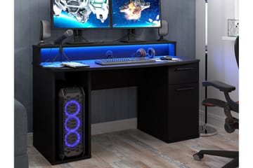 Gamingbord Carcelen 140 cm - Svart - Möbler - Bord & matgrupp - Kontorsbord - Gamingbord
