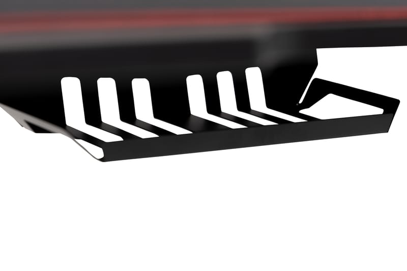 Gamingbord Nursu LED-ljus 140 cm + Mugghållare & Hörlurshåll - Svart - Möbler - Bord & matgrupp - Kontorsbord - Gamingbord