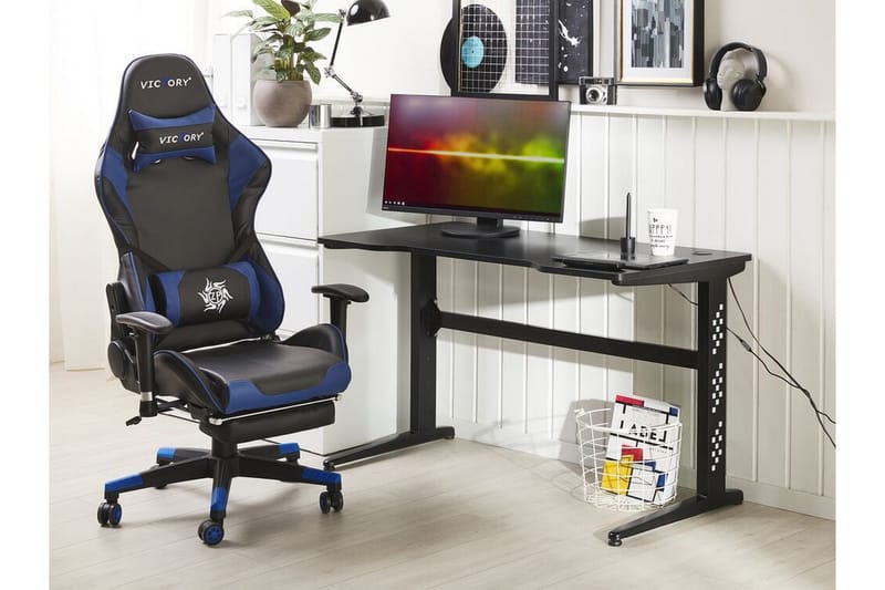 Gamingbord Rombauer 120 cm med LED-belysning - Svart/Svart - Möbler - Bord & matgrupp - Kontorsbord - Gamingbord