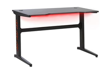 Gamingbord Rombauer 120 cm med LED-belysning - Svart/Svart - Möbler - Bord & matgrupp - Kontorsbord - Gamingbord