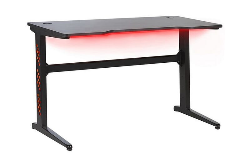 Gamingbord Rombauer 120 cm med LED-belysning - Svart/Svart - Möbler - Bord & matgrupp - Kontorsbord - Gamingbord