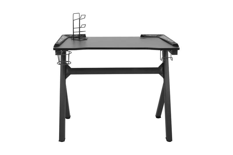 Gamingskrivbord LED med Y-formade ben svart 110x60x75 cm - Svart - Gamingbord