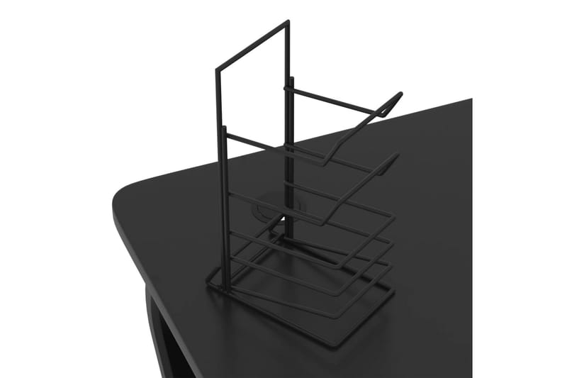 Gamingskrivbord med ZZ-formade ben svart 90x60x75 cm - Svart - Gamingbord