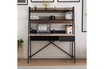 Garavelo Skrivbord 25x124 cm - Valnöt/Svart - Möbler - Bord & matgrupp - Kontorsbord - Skrivbord