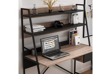 Garavelo Skrivbord 25x124 cm - Valnöt/Svart - Möbler - Bord & matgrupp - Kontorsbord - Skrivbord