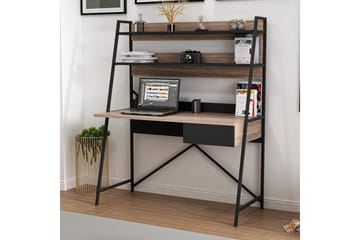 Garavelo Skrivbord 25x124 cm - Valnöt/Svart - Möbler - Bord & matgrupp - Kontorsbord - Skrivbord