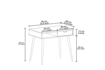 Gerard Skrivbord 60x90 cm - Grå/Natur - Möbler - Bord & matgrupp - Kontorsbord - Skrivbord