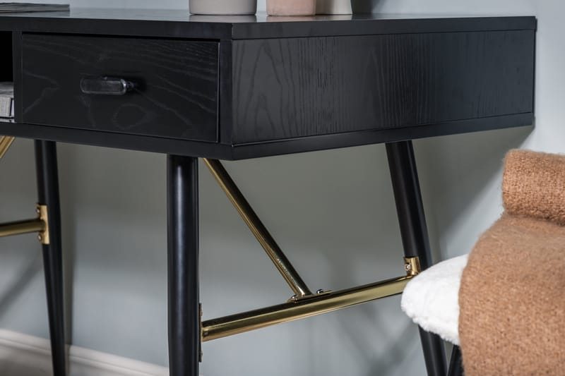 Gold Skrivbord 110 cm - Svart - Möbler - Bord & matgrupp - Kontorsbord - Datorbord