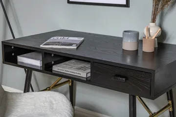 Gold Skrivbord 110 cm - Svart - Möbler - Bord & matgrupp - Kontorsbord - Datorbord